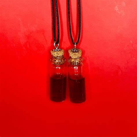 Blood Vial Necklace Etsy