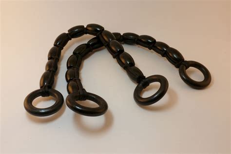 1 Pair Of Rope Handbag Handles With Beads 165inch Black Etsy