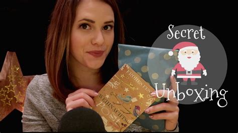 asmr secret santa unboxing 🎅 deutsche asmr künstler ♡ whisper tappingsounds in german deutsch