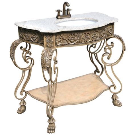 In converting, we preserve the look of the original antique piece while expertly reinforcing the frame and bathroom ready alterations. Iron Antique French Style Vanity Unit | Bathroom Furniture