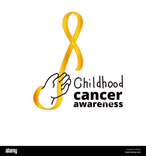 International Childhood Cancer Day Design Element Golden Ribbon Is A