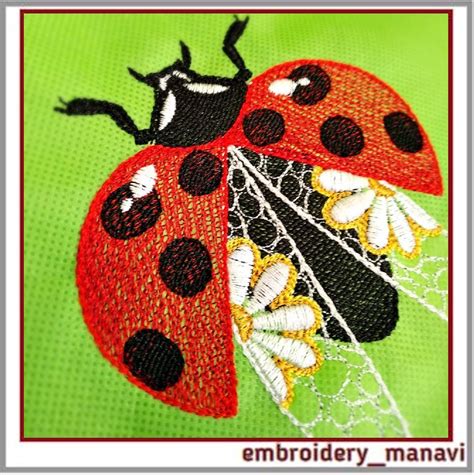 Ladybug 2 Sizes Products Swak Embroidery