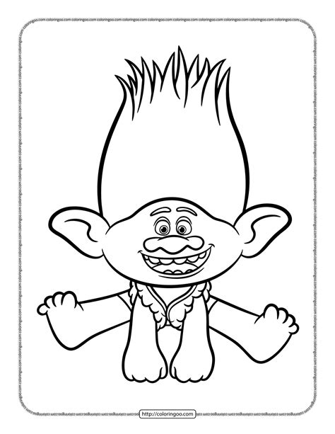 printable trolls coloring pages updated 2023