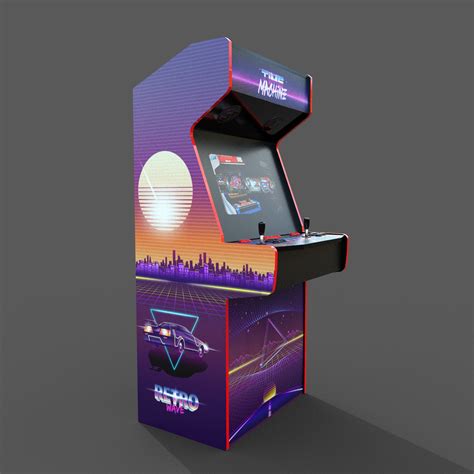 Retrowave 80s Style Arcade Cabinet Machine Artwork Etsy Australia