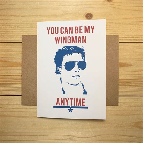 Top Gun Greeting Card You Can Be My Wingman Etsy