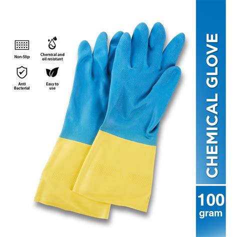 Jual Sarung Tangan Latex Chemical Karet Kimia Glove 100 GR Indonesia
