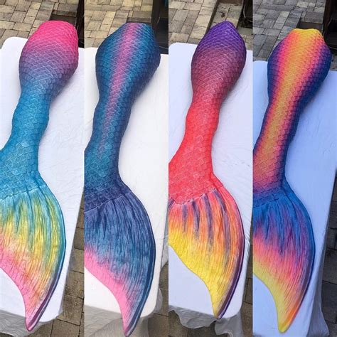 Mernation Inc Custom Tails On Instagram “four Rainbow Tails On The