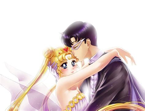 Sailor Moon And Tuxedo Mask Wedding Kiss