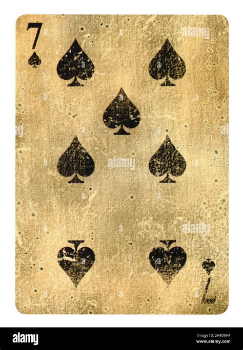Seven Of Spades Playing Card Isolated On White Stock Photo Alamy