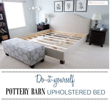 It's a beautiful farmhouse home out in the country, and this bed frame fits perfectly in their new home. DIY Pottery Barn Upholstered bed