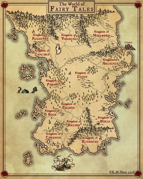 Map Of The World Of The Timeless Fairy Tales Book Series Author K M