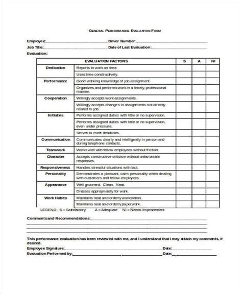 Excel Downloadable Free Employee Evaluation Form Template Word Nralit