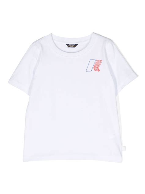 K Way Kids Logo Print Short Sleeves T Shirt Farfetch