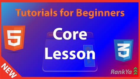 Html5 And Css3 Tutorials For Beginners Core Lesson Youtube