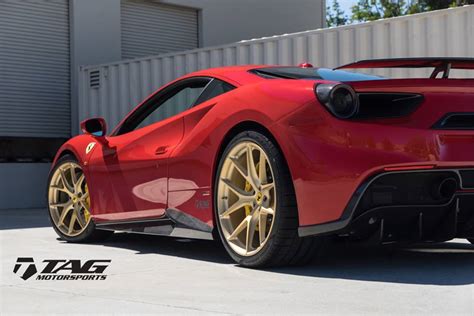 It was revealed in may 2012 and shown at the 2013 goodwood festival of speed. Novitec Ferrari 488 GTB on Gold Wheels