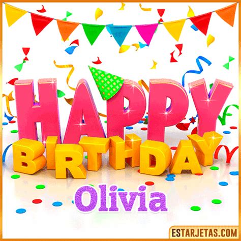 Feliz Cumpleaños Olivia Imágenes  Tarjetas Y Mensajes