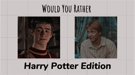 Would You Rather Harry Potter Edition ⚡️ Youtube