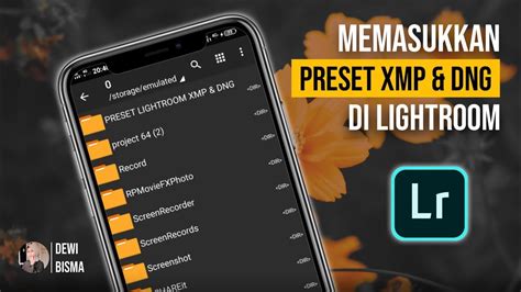 Cara Memasukkan Preset Xmp Dng Ke Lightroom Mobile Youtube