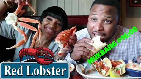 Red Lobster Seafood Mukbang Lobster Crab Legs Lobster Tacos Pasta Youtube