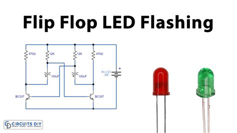 LED Flip Flop Circuit Using BC547 Transistors