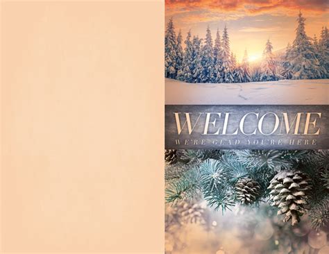 Beautiful Creation Winter Bulletin Church Bulletins Outreach Marketing