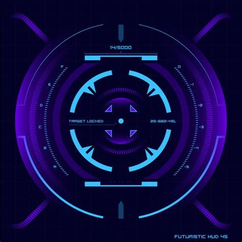 Futuristic Touch Screen User Interface Hud Vector Art Illustration Game