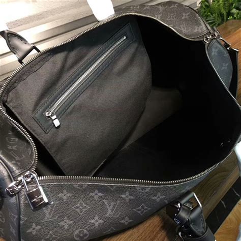 Gray Louis Vuitton Duffle Bag With Zipper