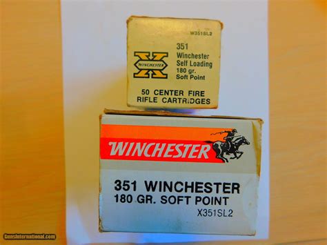 351 Winchester 180 Grain Cartridges In Two Complete Boxes