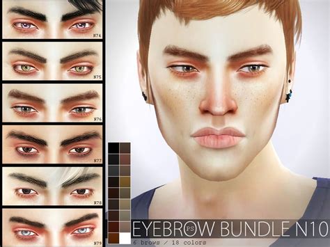 Pralinesims Eyebrow Bundle N10 Sims 4 Cc Makeup Brows Eyebrows