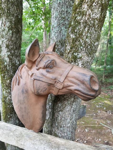 Vintage Ceramic Horse Head Wall Hanging Home Decor Rustic Etsy