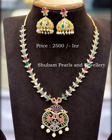 Classic Necklace Set From Shubam Pearls South India Jewels