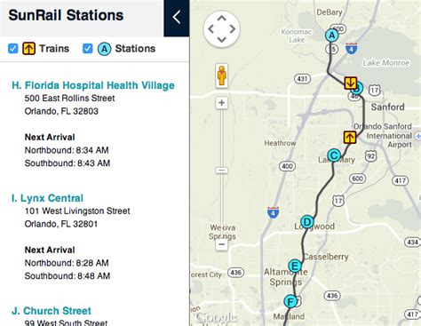 Sunrail Train Tracker Provides Real Time Train Arrival Information