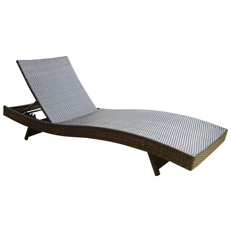 Wicker patio chairs with reclining. Outsunny Reclining PE Rattan Wicker Patio Lounge Chair ...