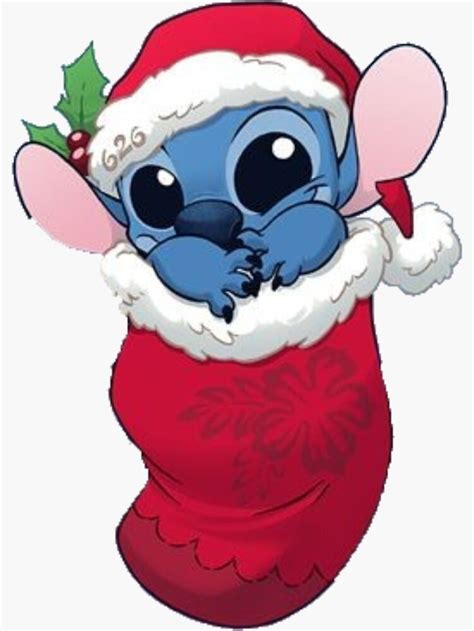 Christmas Stitch Sticker By Stickersbycayc Lilo And Stitch Drawings