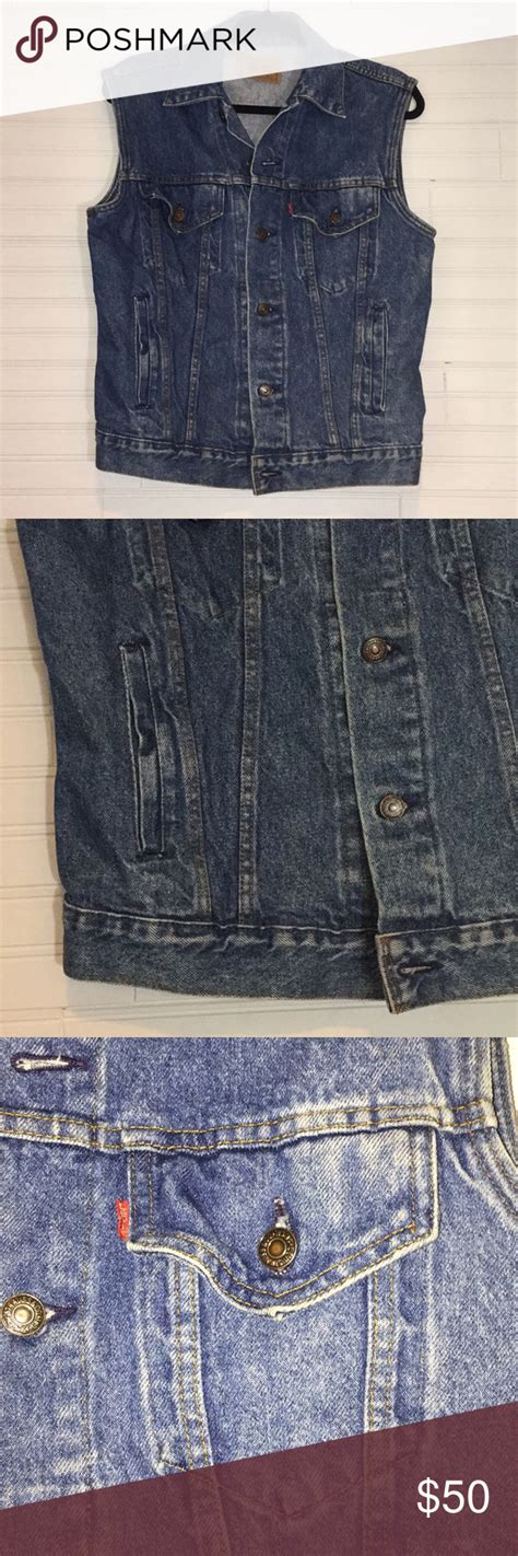 Veste jean levi's custom x gucci veste levi's authentique vintage 90's taille m mixte homme/femme convient à un s porté large, ou un m st. Levi's jean denim vest men's small women's medium | Denim ...