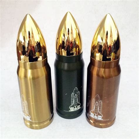 Stainless Bullet 350ml 500ml Rocket Vacuum Flask Bottle Men Heat Cold