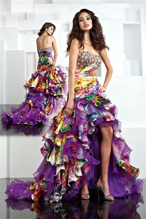 Rainbow Prom Dress I Absolutely Love This Dress Colorful