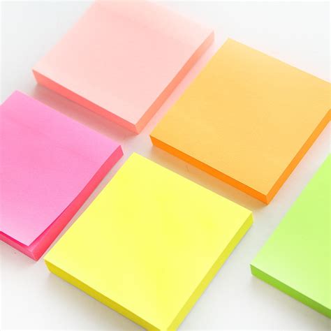 Sheets Fluorescence Color Sticky Note Mini Post Portable Adhesive