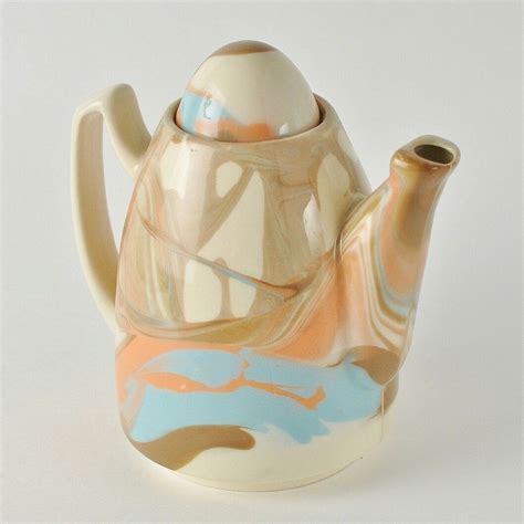 Unique Handmade Ceramic Teapot Teapot Lover T White Blue Etsy