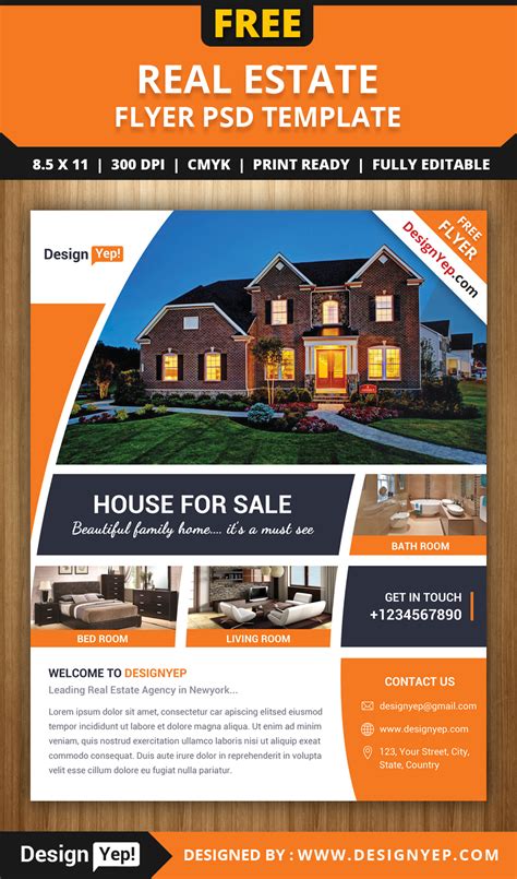 Free Real Estate Flyer Psd Template On Behance
