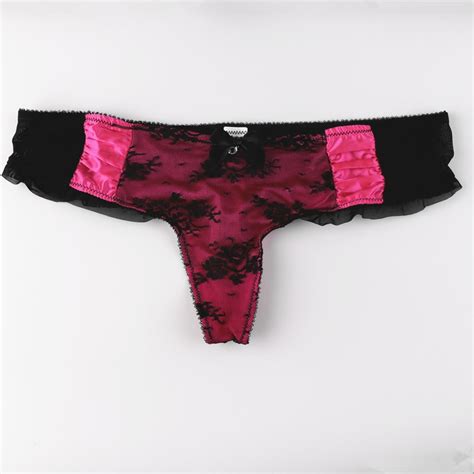 Buy 1pcs Sexy Women Lace Thongs Low Rise G String Lady Tempting Pretty Girls