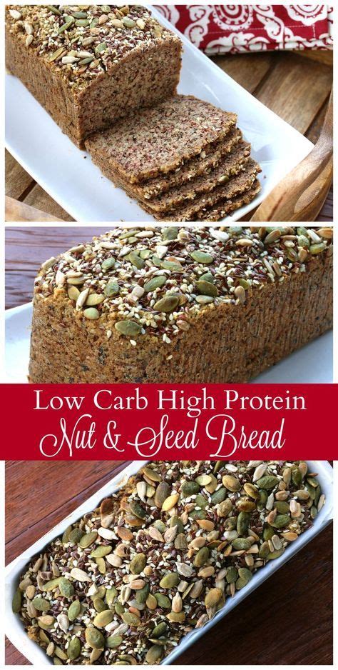 Low calorie high fiber bread recipe Low Carb High Protein Nut and Seed Bread (Paleo) | Recipe (With images) | High protein low carb ...