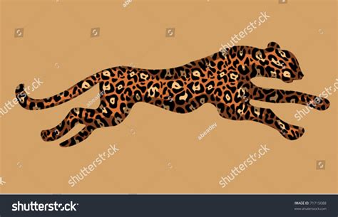 Vector Illustration Of Running Leopard 71715088 Shutterstock