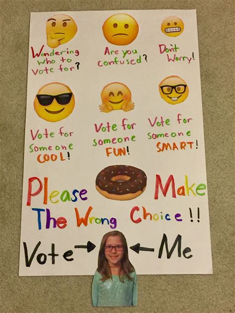School Student Council Emoji Poster Make Easy No Frustration Its