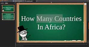 How Many Countries In Africa