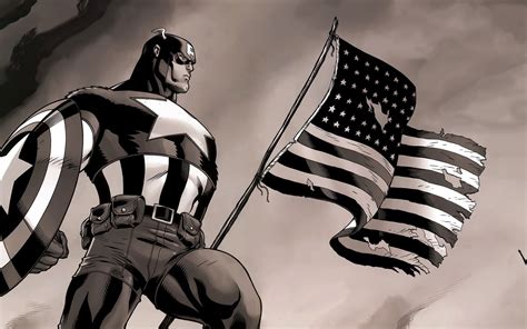 Captain America American Flag Flag Comic Art Superhero 1680x1050