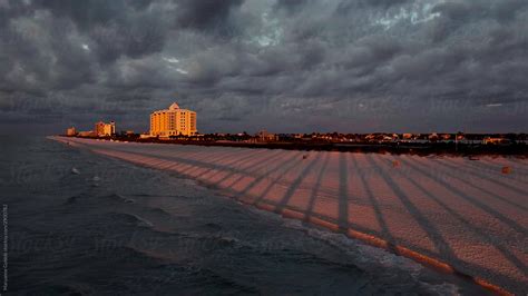 Dramatic Sunrise On Pensacola Beach By Stocksy Contributor Maryanne