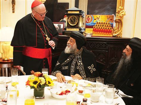 Cardinal Hosts Coptic Orthodox Pope Visiting New York Catholic New York
