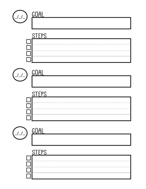 Free Printable Goal Setting Worksheets For Students Printable Free