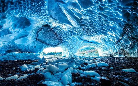 Ice Cave Landscape Nature Ice Hd Wallpaper Wallpaperbetter